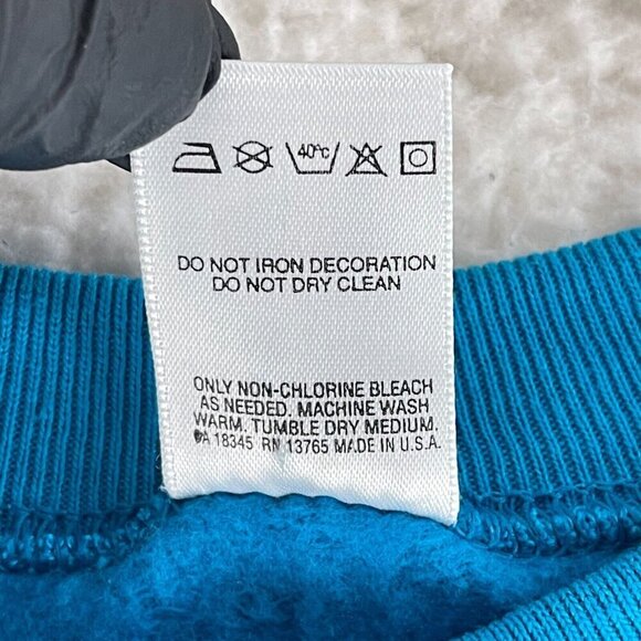 Fruit of the Loom Blue Pullover Crew Neck Sweater Womens‎ Made in USA Size Small - Picture 9 of 13